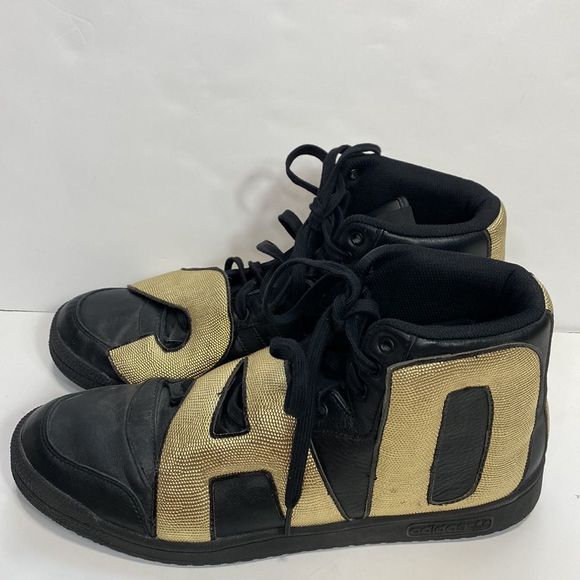 RARE ADIDAS Jeremy Scott x adidas Letters Black/Gold 14 NWOB - Picture 4 of 16